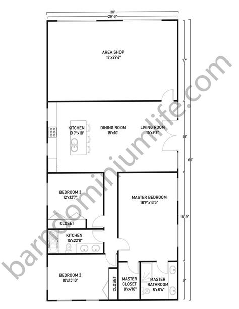 24x36 metal building house plans|30x60 barndo floor plan.